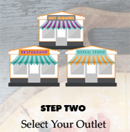 Step 2 Select the outlet you wish to order from.